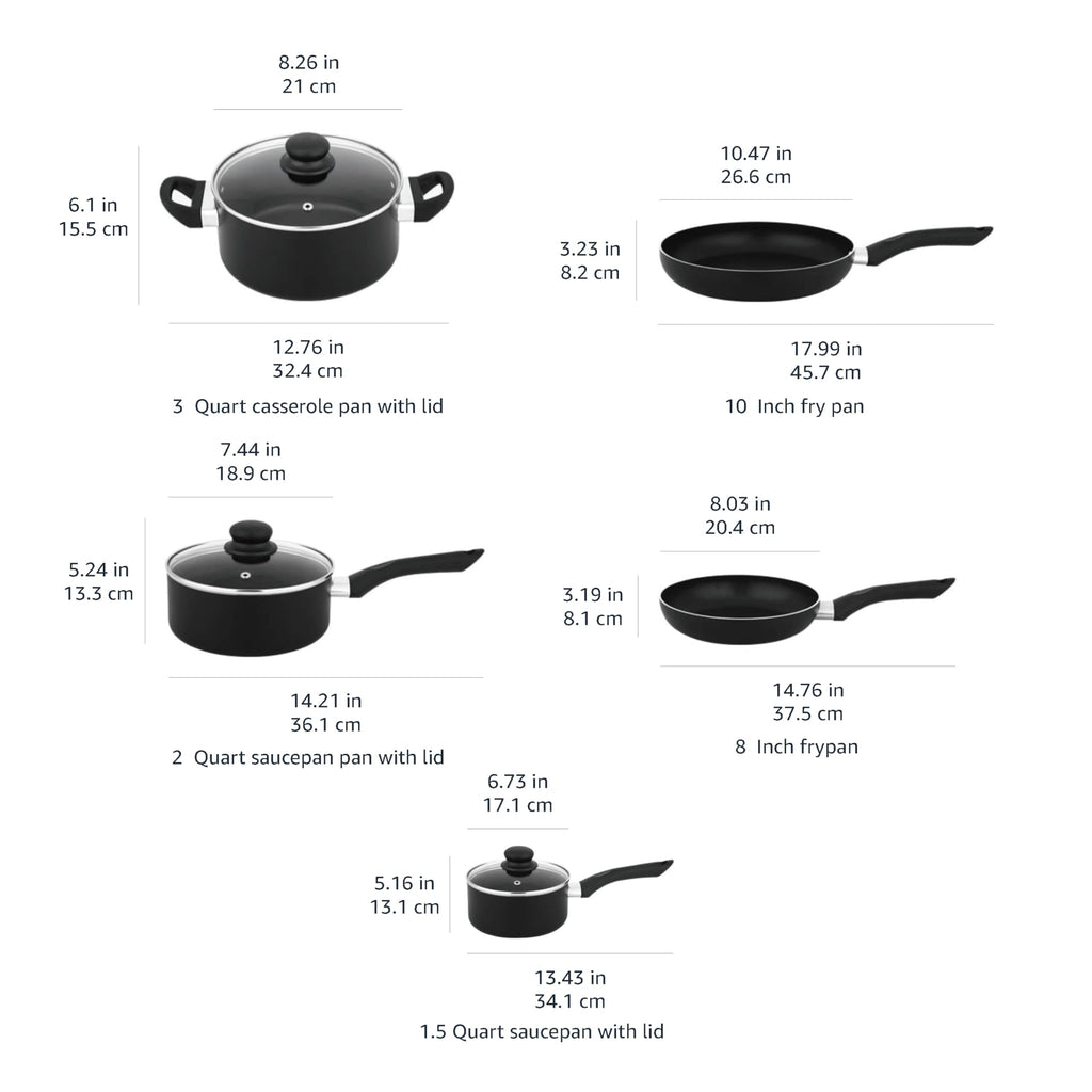 Non Stick Pots & Pans Set (8 Piece Set, Pots & Pans)