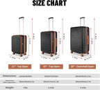 3-Piece 20/24 Top Opening Hardshell Lightweight Luggage and 28-Inch Clamshell - Image 2
