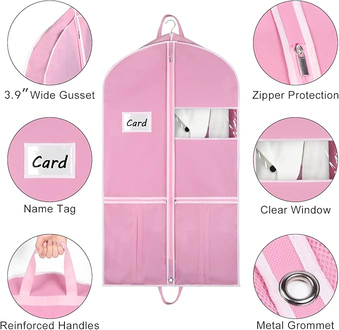 Zilink 43" Garment Bags for Travel for Women Carry on Suit Bags for Travel and - Image 4