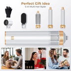 5 in 1 Blow Dryer Brush, Hair Dryer Brush Set Negative Ion Upgrade Hot Air Brush Air Styler Curling Wrap Air Curler, Curling Iron Hair Styling Tools As A Gift for Straight/Curl/Drying/Smoothing