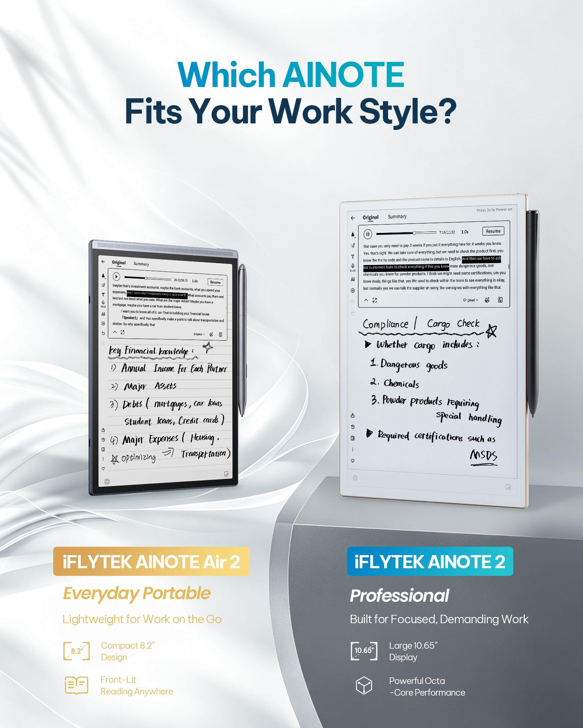 AINOTE Air 2 8.2 (AINOTE Air 2 Bundle with Obsidian Black Folio)