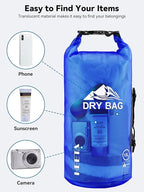 HEETA Dry Bag Waterproof for Women Men, 5L/10L/20L/30L/40L Roll Top Lightweight - Image 7