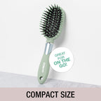 Velvet Touch oval cushion hair brush (Sage Green / 1 Count (Pack of 1))