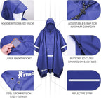 PTEROMY Hooded Rain Poncho for Adult - Image 6