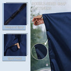 Rain Poncho Jacket Coat Hooded Zipper Style - Image 4