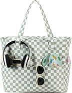 LEDAOU Beach Bag Waterproof Sandproof Women Tote Bag Pool Bag by LEDAOU