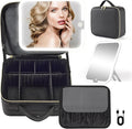 Makeup Bag with Removable Lighted Mirror, Travel Make up Bag with Lights by Jadazror