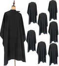 Haircut Cape Black Hair Cutting Salon Barber Capes Waterproof hairdressing for Clients Men Adults (8PCS-Barber Capes)
