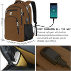Laptop Backpack, Business Travel Anti Theft Slim Durable Laptops Backpack - Image 3