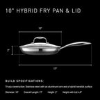 HexClad Hybrid Nonstick 10-Inch Frying Pan - Image 3