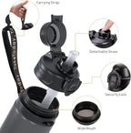 TakeToday Collapsible Water Bottles 20oz, Leak Proof, Foldable Silicone Travel - Image 6