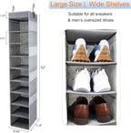 Large-Sized Hanging Shoe Organizer 10-Shelf, Sturdy Hanging Closet Organizer - Image 2