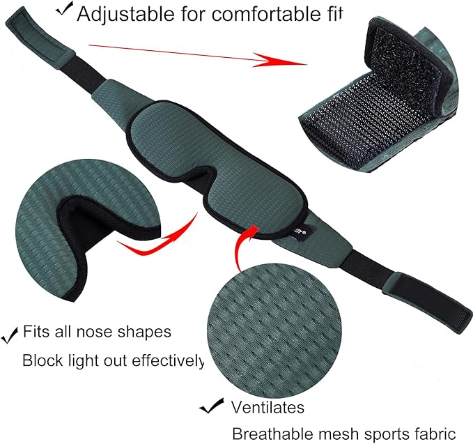 Sleep Mask for Men and Women 3D Contoured Eye Mask Patented Adjustable Light - Image 3