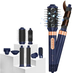 DORISILK 8 in 1 Hair Styler & Hair Dryer Brush Blow Dryer, 110,000 RPM High-Speed Hot Brush Styler and Auto Wrap Curlers, Ionic Frizz-Free for Smoothing Straightening Curling Volumizing Drying, Blue