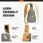 SKYSPER Sling Bag RFID Crossbody Sling Backpack Cross Body Shoulder Bag Travel - Image 4