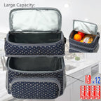 FlowFly Double Layer Cooler Insulated Lunch Bag Adult Lunch Box Large Tote Bag - Image 5