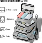 Veken 8 Set Packing Cubes for Travel Essentials, Suitcase Organizer Bags in 4 - Image 5