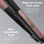 Infiniti PRO CONAIR Rose Gold Ceramic Flat Iron Hair Straightener,1-Inch Flat Iron with Extra-Long Plates,Including a Floating Plate,Advanced Heat Technology,Black,(Pack of 3)