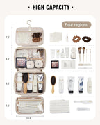 EACHY Travel Toiletry Bag with Hanging Hook, Portable Makeup Cosmetic Bags - Image 5