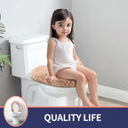 Microfiber Elongated Toilet Seat Cover 19.5"x 15" Machine Washable Solid Toilet - Image 5