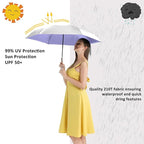 BAODINI Small UV Protection Travel Umbrella Compact - Image 2