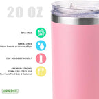 koodee 20 oz Stainless Steel Skinny Tumbler Double Wall Insulated Water Tumbler - Image 4