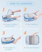 BAGSMART 6 Set Compression Packing Cubes - Image 6