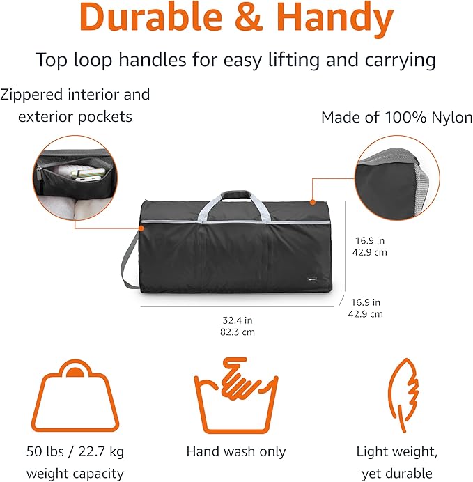 Amazon Basics 32.4" Extra Large Foldable Duffle Bag - Image 2