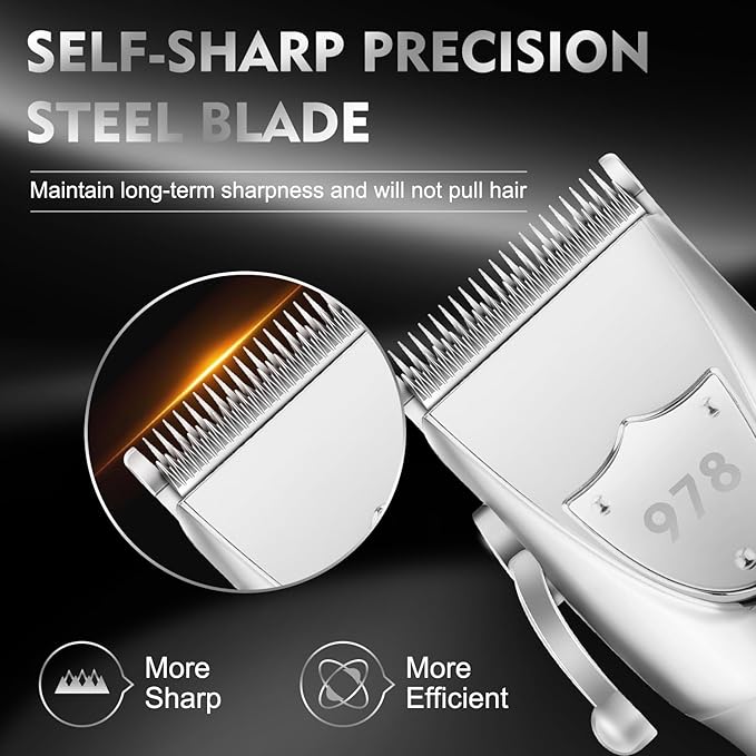Professional Hair Clippers Set for Men, Electric Foil Shavers for Men, Barber Kit Clipper and Trimmer Set with Travel Case