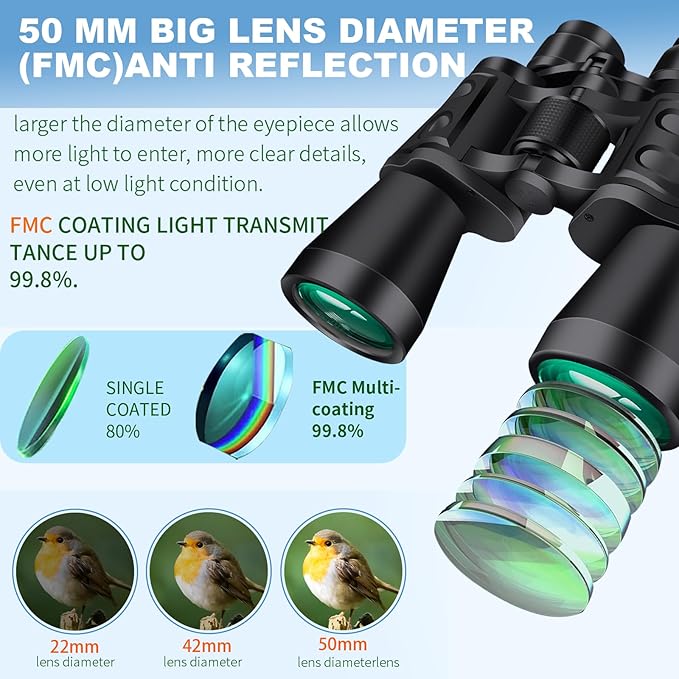 20X50 Binoculars for Adults High Powered- Large View - Image 4