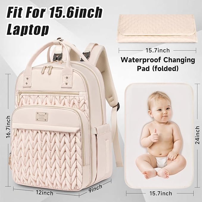Diaper Bag Backpack, Stylish Baby Diaper Bag, Waterproof Travel Diaper - Image 2