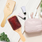 URTHEONE Hair Brush,Boar Bristle Hair Brushes and Hair Comb Set for Women Men Kids, Best Natural Wooden Paddle Hairbrush for Wet or Dry Hair