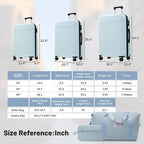 Merax Luggage Sets, Durable Hardshell 3 Piece Suitcase - Image 2