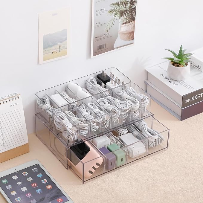 Yesesion 2 Pack Plastic Cable Management Box - Image 8