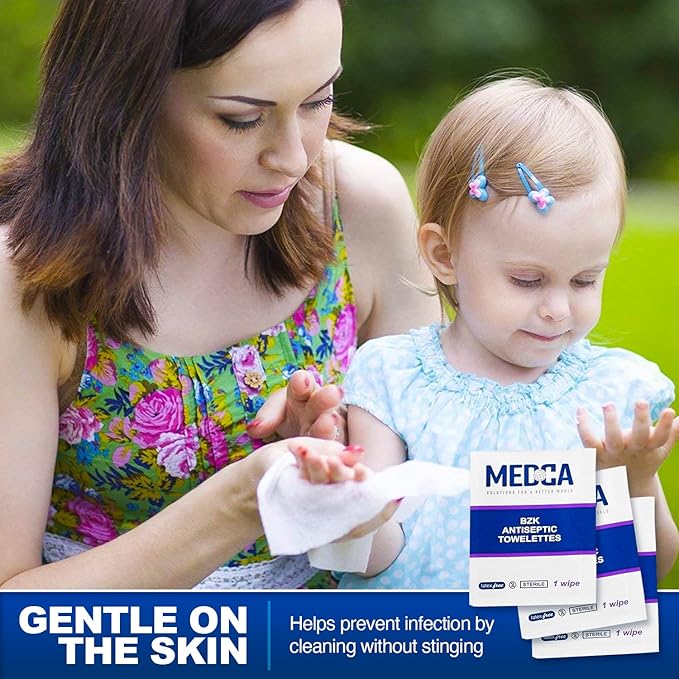 Hand Wipes – Benzalkonium Chloride Swabs Individual BZK Single-Use Packets by - Image 6