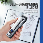 SUPRENT Cordless Hair Clippers for Men Professional Hair Cutting Trimmer with LED Display Trimmer for Barbers & Home Use