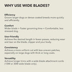 Andis 561465 ceramicEDGE #7FW Coarse Wide Blade, Small Animal and Pet Grooming, Detachable Replacement Blade, Long Lasting, Stainless Steel