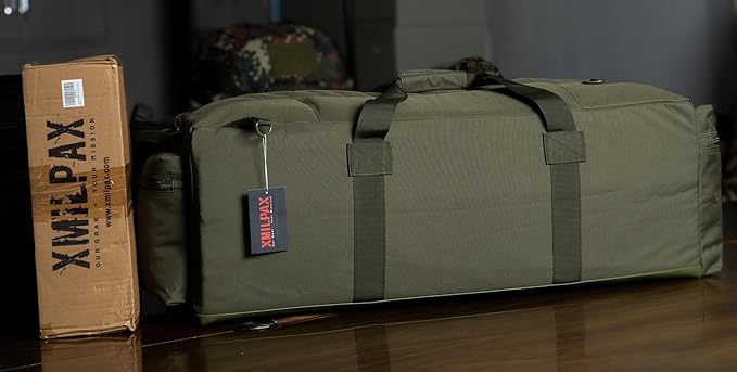 Large Military Duffle Bag Tactical Gear Load Out Bag Deployment Cargo Bag - Image 3
