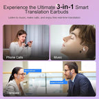 AI Translation Earbuds Real Time, 164 Language Translator Earbud 3-in-1 - Image 3