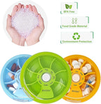 INVODA Weekly Pill Organizer 7 Compartment Rotating Pill Box - Image 9