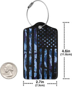 Set of 2 Luggage Tag for Suitcases Tie dye PU Leather Luggage Tag - Image 5