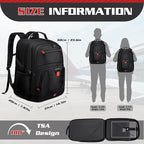 Extra Large 55L Travel Backpack, 18 inch Laptop Bag - Image 2