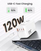 LENCENT International Travel Adapter, 120W GaN Universal Fast Charger - Image 2