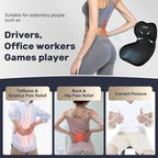 Coverado Car Seat Cushion and Lumbar Support Pillow One Piece, Memory Foam - Image 7