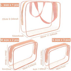 APREUTY Clear Makeup Bags, TSA Approved 6 Pcs Cosmetic Makeup Bags Set Clear PVC - Image 6