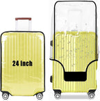 24 Inch Clear PVC Luggage Cover, 0.2mm Thick Lightweight Waterproof, by Gigabit