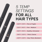 L'ANGE HAIR Le Duo Grande 360° Airflow 2 in 1 Straightener and Curler | 1 Inch Curling Wand & Titanium Flat Iron with 5.3" Plates | Hair Straightener & Curler for Long Hair (Black)