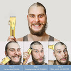 Hair Clippers for Men Professional, Cordless Beard Trimmer, 3 in 1 Clippers and Trimmers and Electric Razor Shaver Set with Bag, Mens Hair Clippers for Hair Cutting, Family, Barber