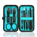 Manicure Set 9 in 1 Stainless Steel, Nail Clippers Scissors Pedicure Tools Kit by HANTEKAS
