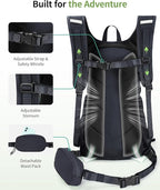 ECOHUB Hydration Backpack for Men Women, 20L Lightweight Hiking Daypack Cycling - Image 2